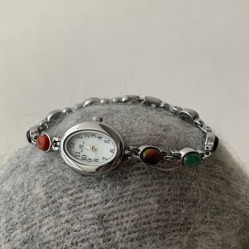 Oval Beaded Bracelet Watch - DippedShop Wholesale - #6835