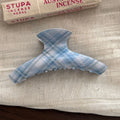 Plaid Acetate Hair Claw - DippedShop Wholesale - #1603
