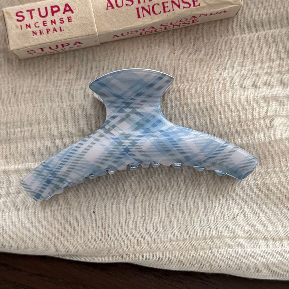 Plaid Acetate Hair Claw - DippedShop Wholesale - #1603