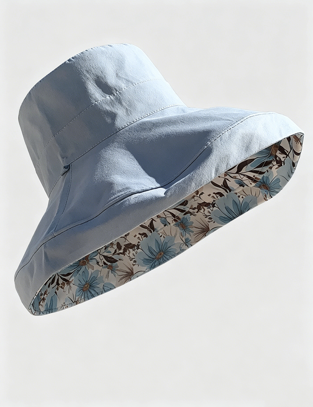 Summer Floral Print Reversible Wide Brim Sun Hat 8BK6HAT164T
