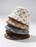 Cute Color Block Fluffy Fur Warm Bucket Hat 6W6HAT818
