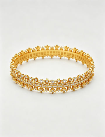Retro Gold Plated Lace Hollow Buckle Bracelet 6W6JBR685