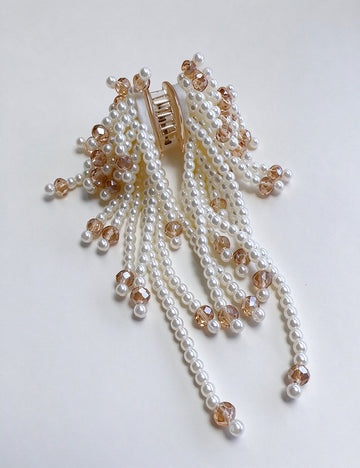 Pearl Beaded Hair Claw - DippedShop Wholesale - #3635