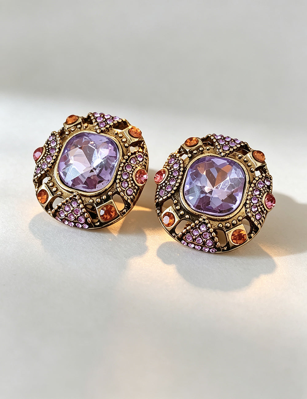 Vintage Sparkly Rhinestone Crystal Stud Earrings 6W6JER720