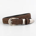 Minimalist Solid Color Suede Wide Belt 6W6JBT214