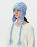 Solid Earflap Tassels Knit Aviator Beanie Hat 6W6HAT663