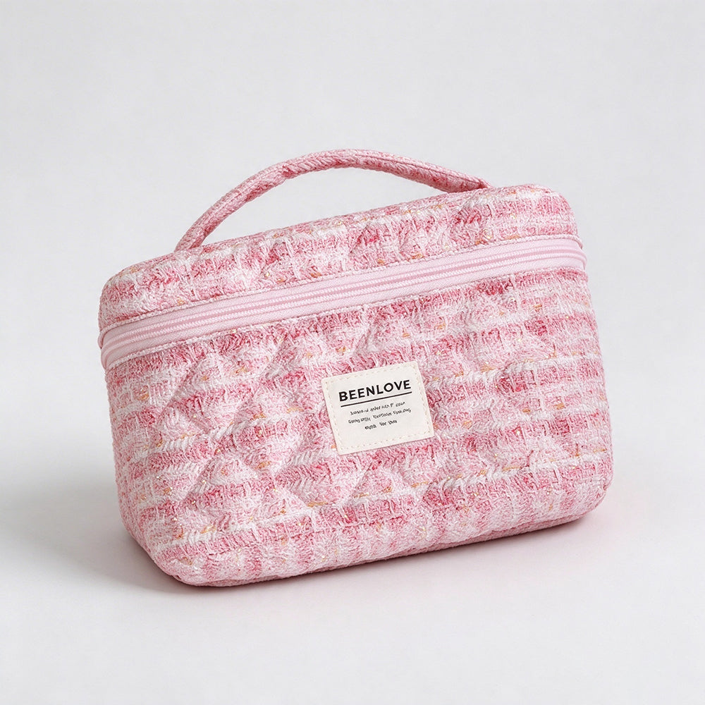 Tweed Makeup Bag - DippedShop Wholesale - #1571