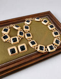 Retro Gold Plated Geometry Shape Chain Necklace 6W6JNC925
