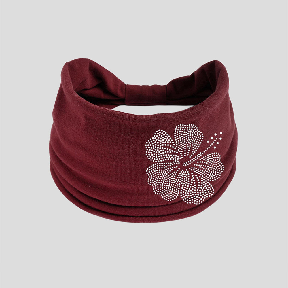 Rhinestone Floral Wide Headband - DippedShop Wholesale - #4963