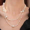 Minimalist Double Layer Beads Chain Necklace 6W6JNC932