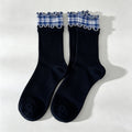 Ruffled Cuff Crew Socks - DippedShop Wholesale - #0291