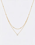 Fashion Double-Layer Rhinestone Choker Necklace 6W6JNC1074