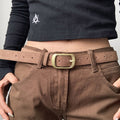 Casual Solid Color PU Wide Waist Belt 6W6JBT219