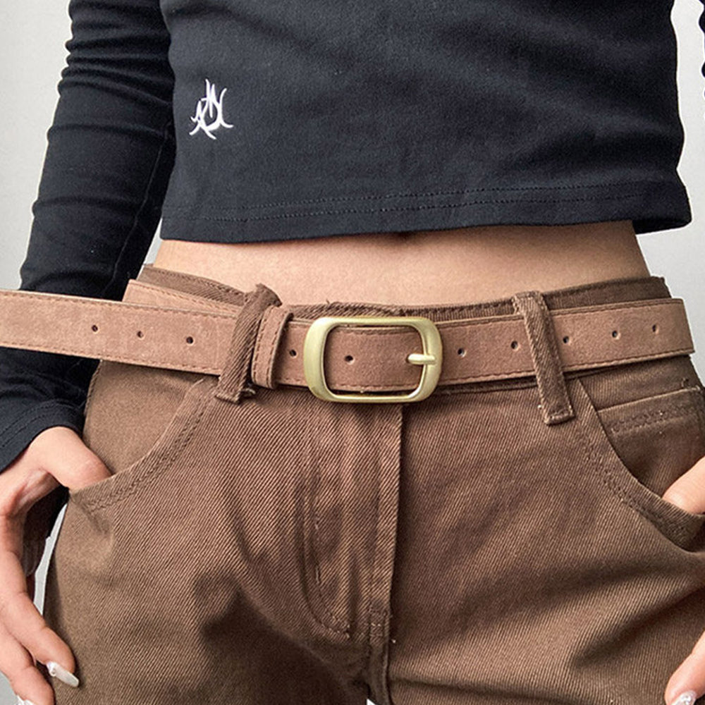 Casual Solid Color PU Wide Waist Belt 6W6JBT219