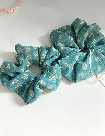 Sweet Floral Print Ruffled Scrunchies 6W6HSR496