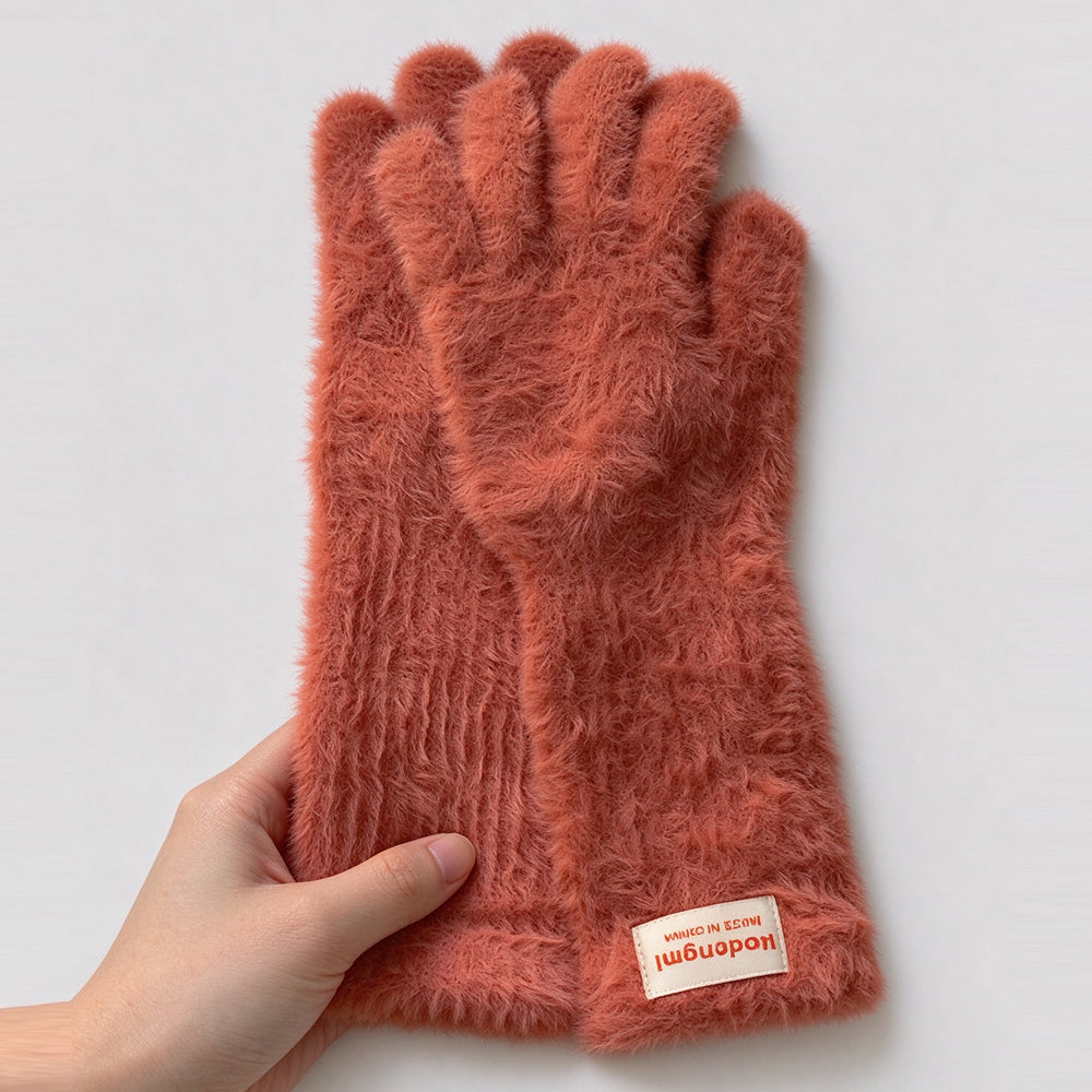 Fuzzy Plush Touchscreen Gloves - DippedShop Wholesale - #6819