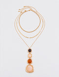 Hammered Resin Pendant Necklace - DippedShop Wholesale - #2179
