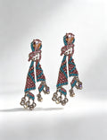 Rhinestone Knot Tassel Drop Earrings 6W6JER764