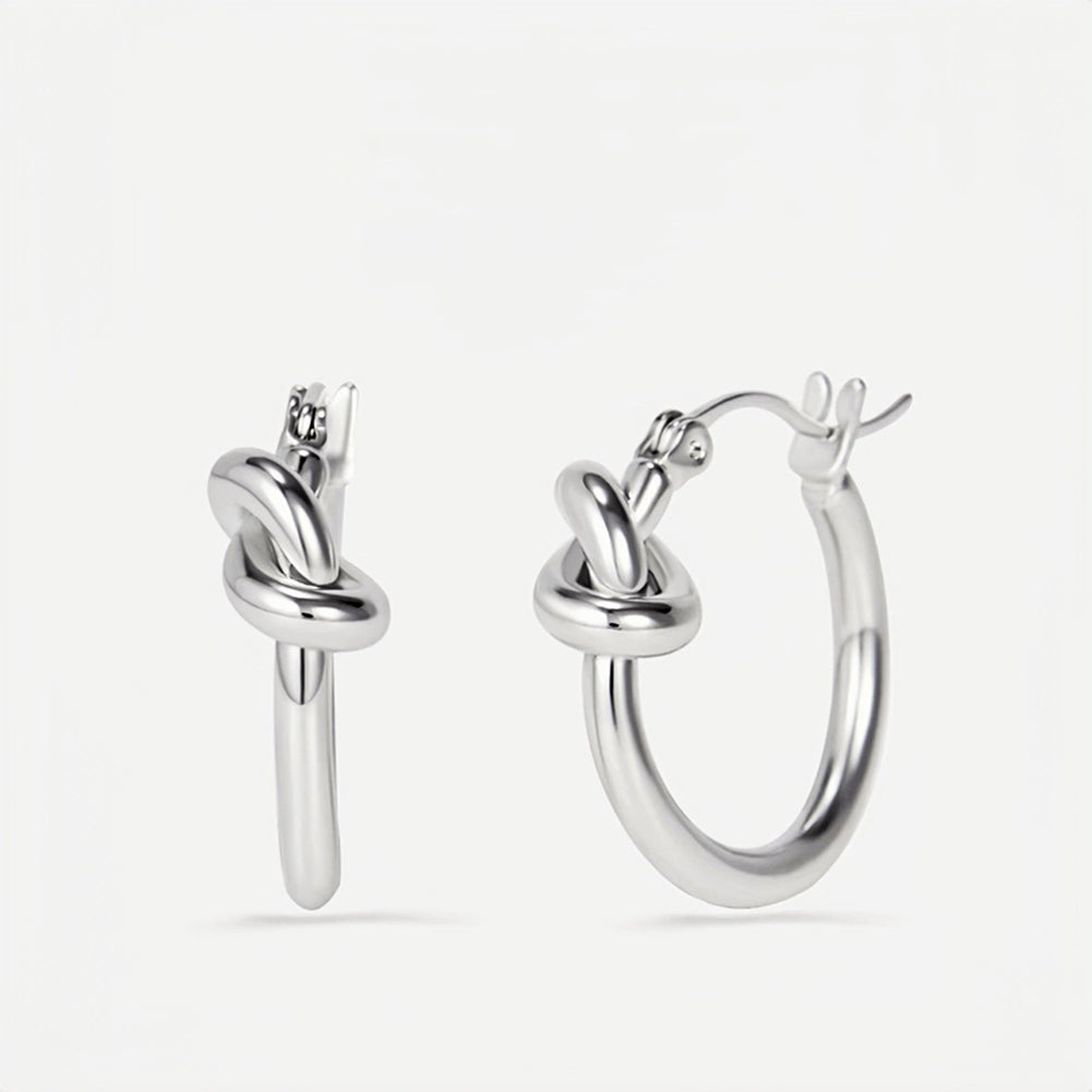 Knotted Hoop Earrings - DippedShop Wholesale - #0291