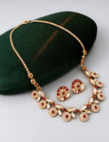 Vintage Rhinestones Floral Stud Earrings 6W6JNC893