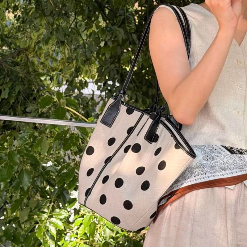 Color Block Polka Dots Shoulder Bags 6W10BBG1348