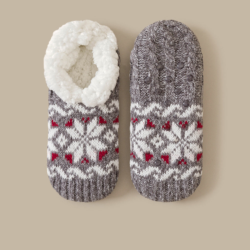 Vintage Thicken Warm Fuzzy Slipper Socks 6W8FSO862