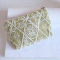 Trendy Floral Embroidery Portable Cosmetic - DippedShop Wholesale - #9043