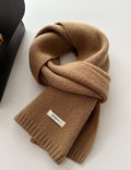 Minimalist Solid Color Versatile Warm Knit Scarf 6W6NSC89