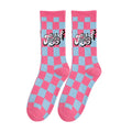 Sweet Pink Lttter Patterned Crew Socks 6W8FSO653