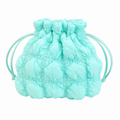 Simple Plaid Ruched Drawstring Bucket Crossbody Bag 6W10BBG1809