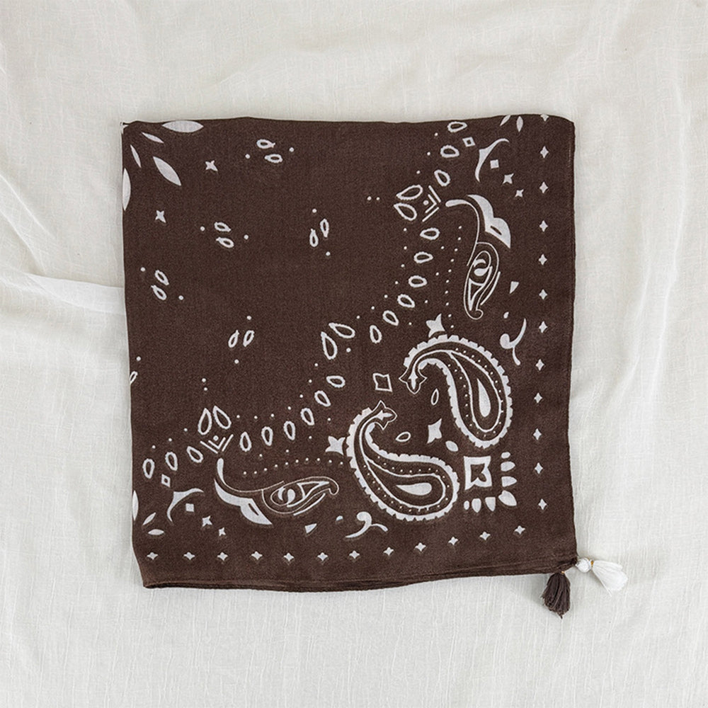 Bohemian Soft Paisley Print Headscarf Square Scarf 6W6NSC213