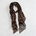 Vintage Leopard Print Polka Dots Long Silk Scarf 6W6NSC220