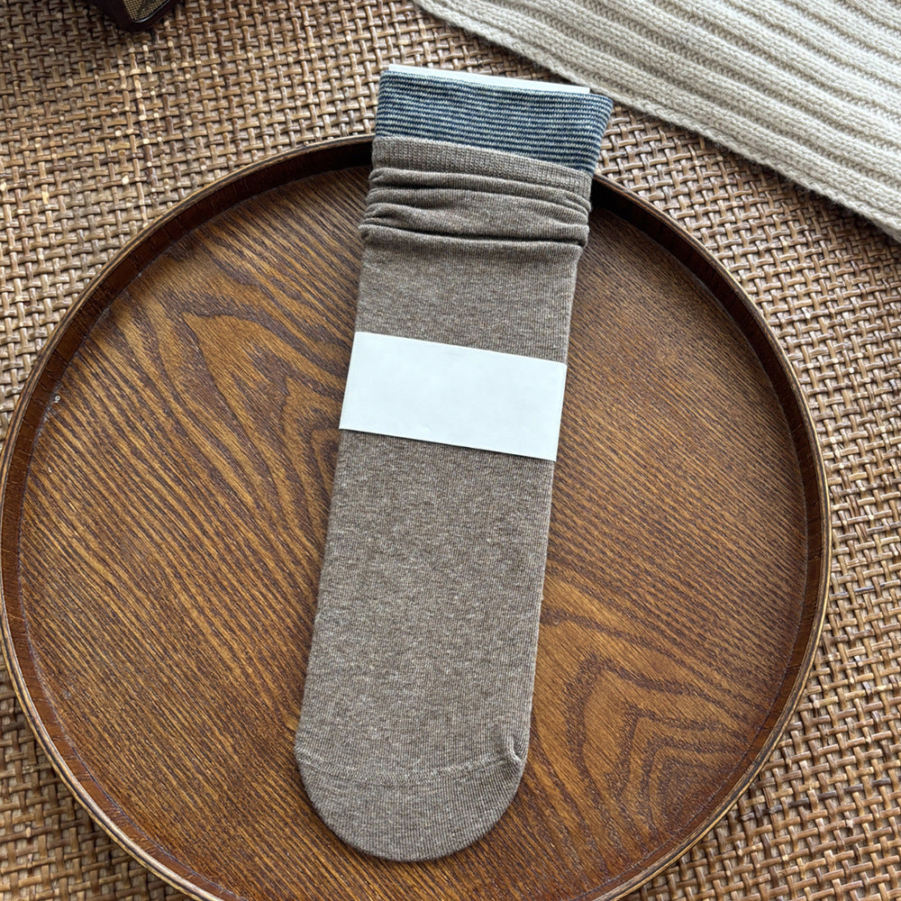 Plaid Slouchy Crew Socks - DippedShop Wholesale - #8915