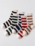 Striped Slouchy Crew Socks - DippedShop Wholesale - #4275