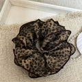 Retro Leopard Print Organza Hair Scrunchies 6W6HSR376