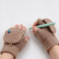 Convertible Fingerless Faux Fur Gloves - DippedShop Wholesale - #4579