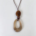 Irregular Resin Pendant Necklace - DippedShop Wholesale - #6499