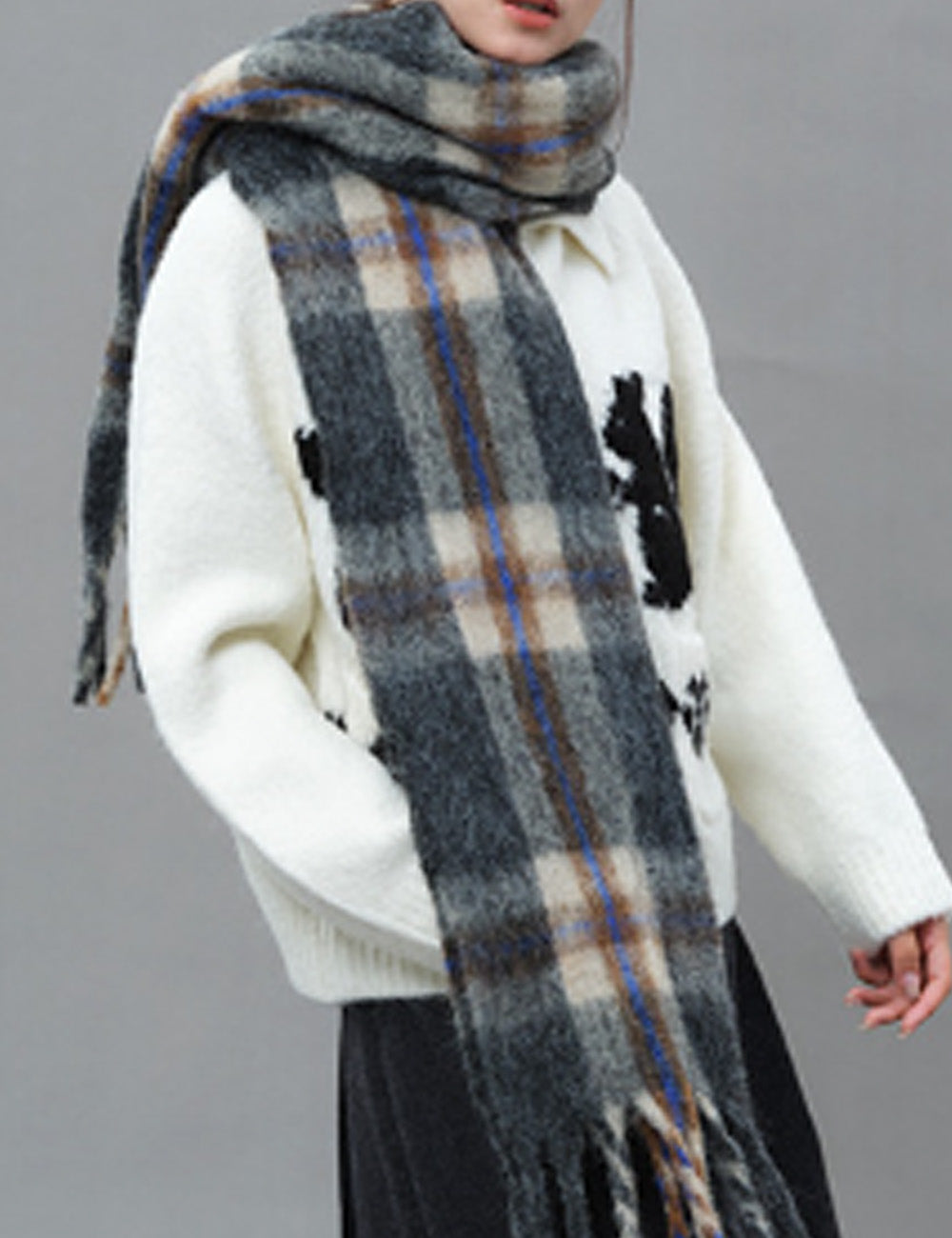 Winter Imitation Cashmere Plaid Scarf 6W6NSW293