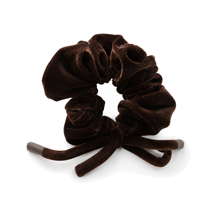 Simple Solid Color Velvet Bowknot Scrunchies 6W6HSR336