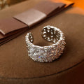Sparkly Cubic Zirconia Hollow Out Open Ring 6W6JRG367
