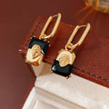 Vintage Gold Plated Lion Head Pendant Earrings 6W6JER810