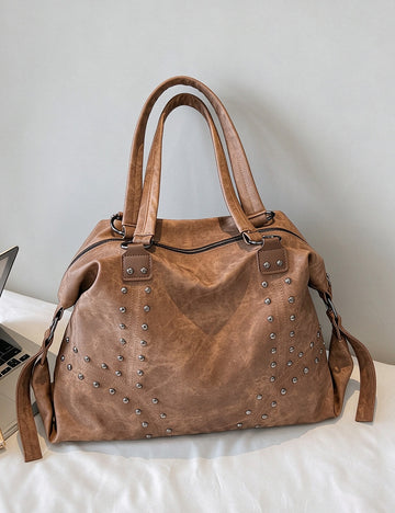 Vintage Washed Leather Large Capacity - DippedShop Wholesale - #9747