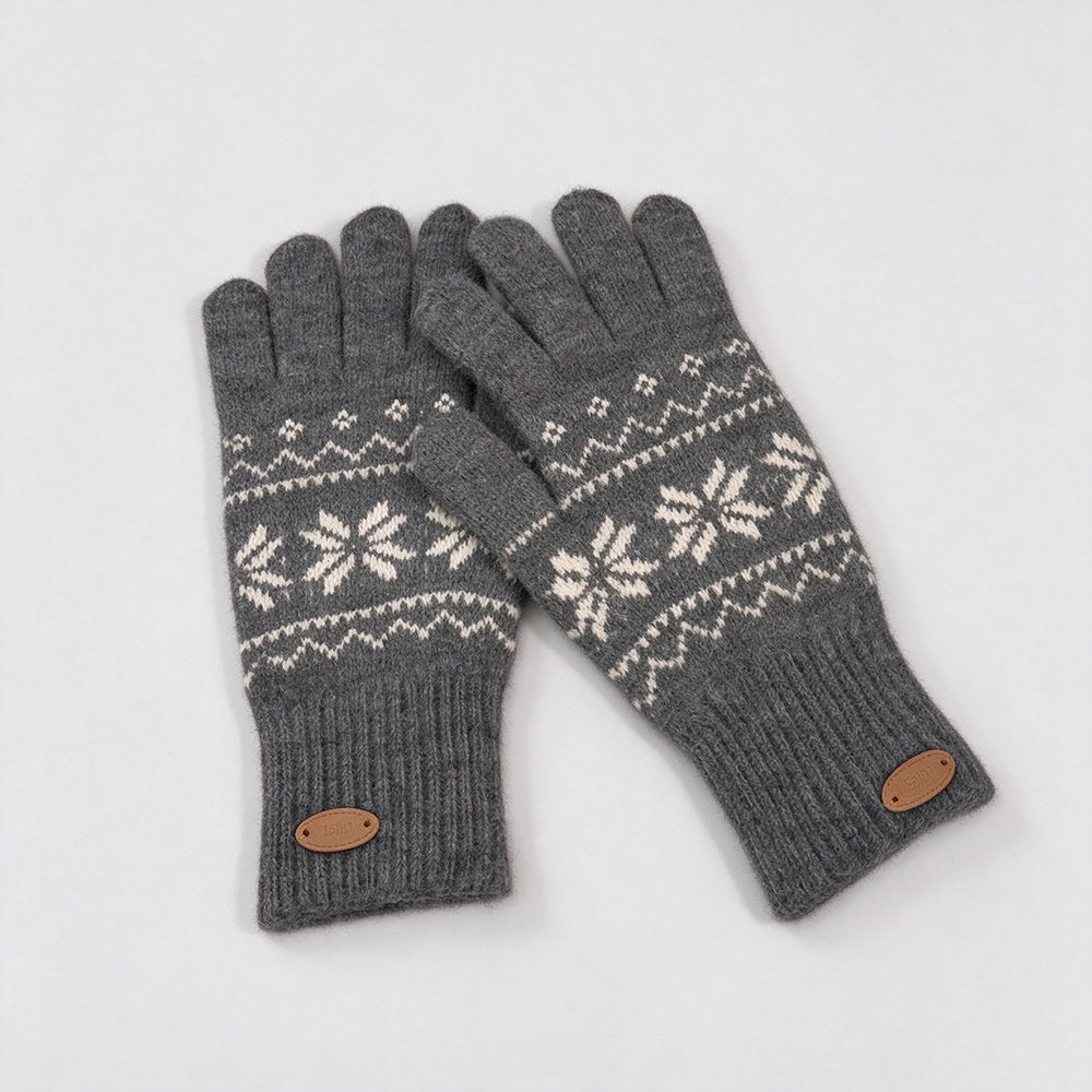 Fair Isle Touchscreen Knit Gloves - DippedShop Wholesale - #4291