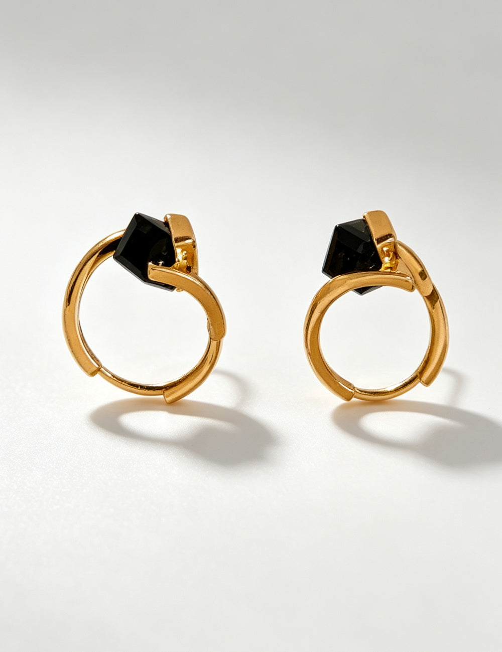 Trendy Irregular Cubic Zirconia Hooop Earrings 6W6JER702