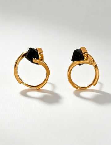 Trendy Irregular Cubic Zirconia Hooop Earrings 6W6JER702