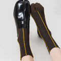 Color Contrast Striped Breathable Crew Tabi Socks 6W8FSO535