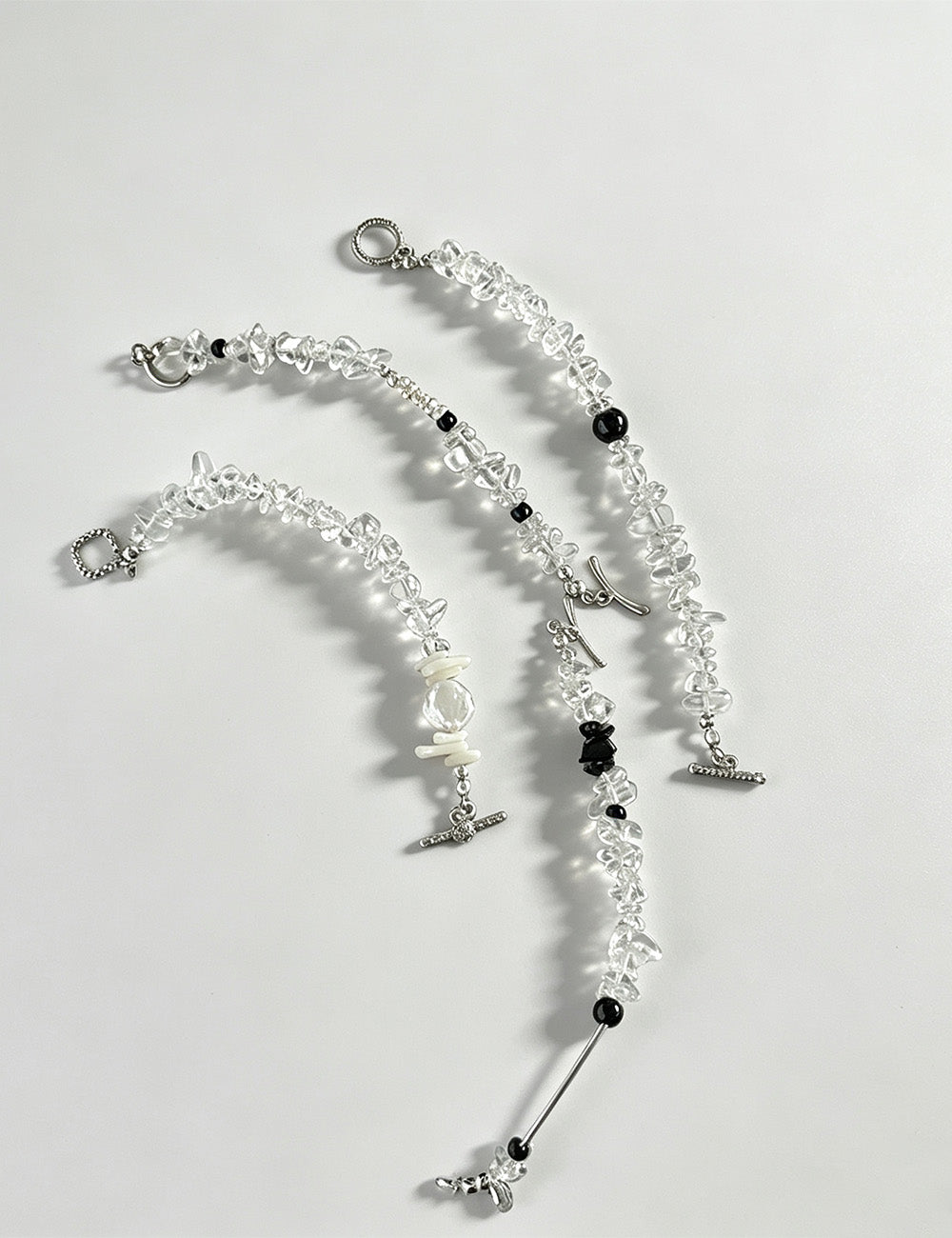 Irregular Crystal Beaded Bracelet - DippedShop Wholesale - #7459