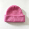 Simple Wool Blend Solid Color Knit Beanie Hat 6W6HAT542