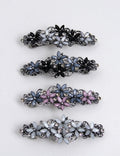 Rhinestone Flower Hair Barrette - DippedShop Wholesale - #7027