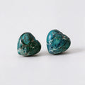Stone Heart Stud Earrings - DippedShop Wholesale - #6659